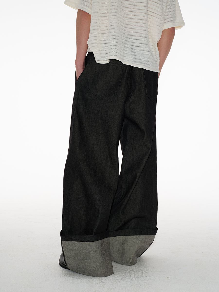 Jcaesar Wide-Leg Cuffed Jeans