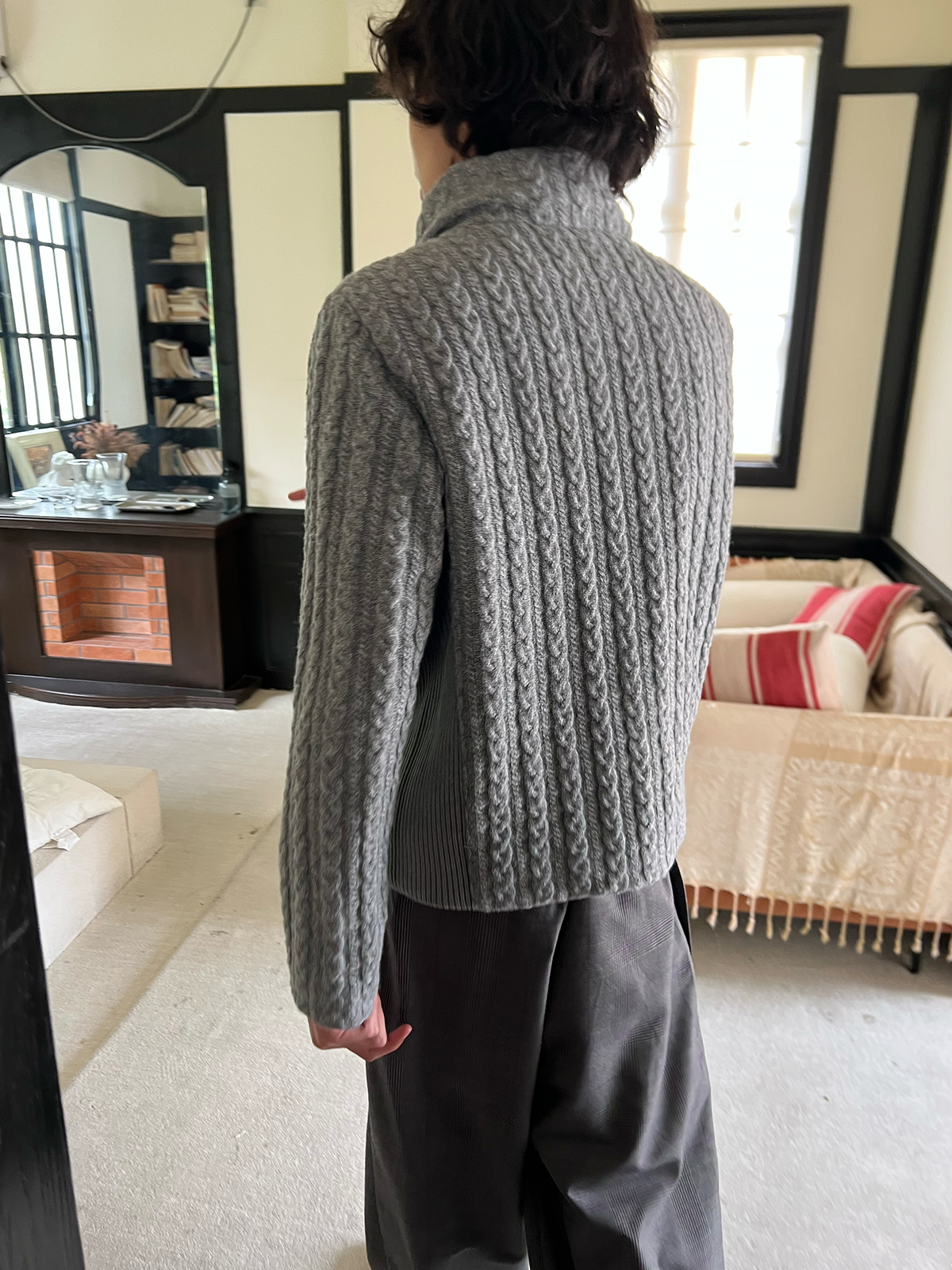 JCAESAR  Double Cable-Knit Down Jacket