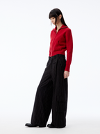 JCAESAR WOMEN Striped Woolen Cargo Pants - jcaesarclo