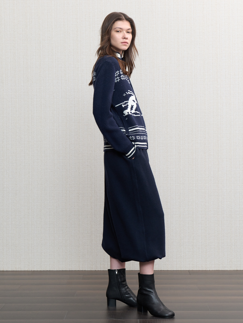 JCAESAR WOMEN Ski-Inspired Double-Zip Sweater