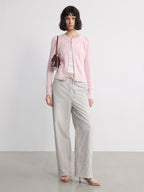 JCAESAR WOMEN Striped Drawstring Velvet Banana Pants - jcaesarclo