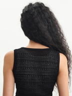 JCAESAR WOMEN Mock‑Placket Cut‑Out Knit Vest - jcaesarclo