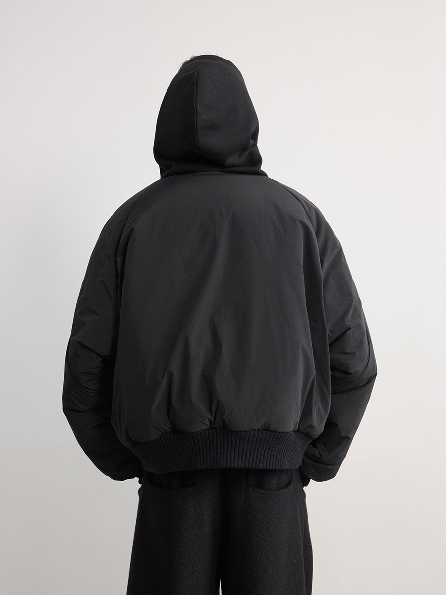JCAESAR Profile Nylon Hoodie Double-Sided Bomber - jcaesarclo