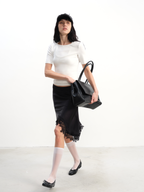 JCAESAR WOMEN Backless Fitted Short-Sleeve Top - jcaesarclo