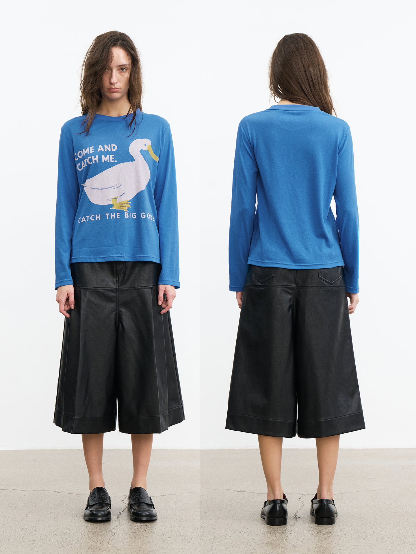 JCAESAR WOMEN Goose‑print long‑sleeve shirt