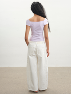 JCAESAR WOMEN  Ruched Crew‑Neck Tee - jcaesarclo