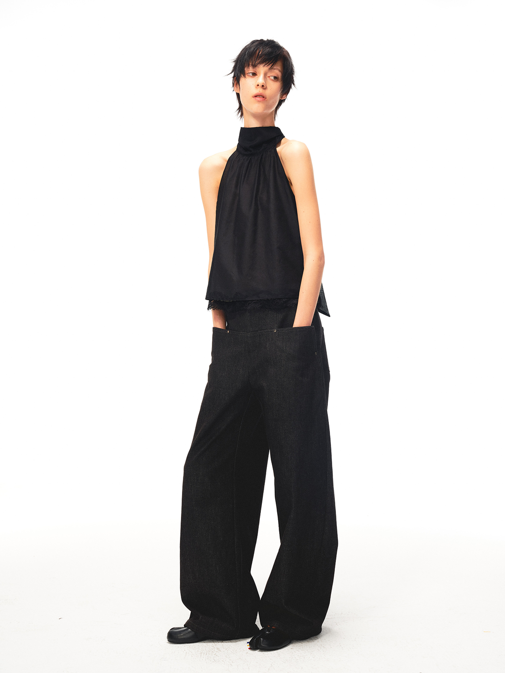 JCAESAR WOMEN Sail‑blade cut denim jeans
