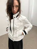 JCAESAR WOMEN Sharp‑shoulder contrast‑color jacket