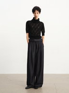 JCAESAR WOMEN Raw-denim inspired drawstring trousers