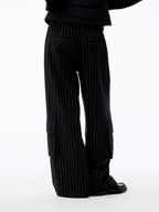 JCAESAR Black Reef Wide-Leg Trousers - jcaesarclo