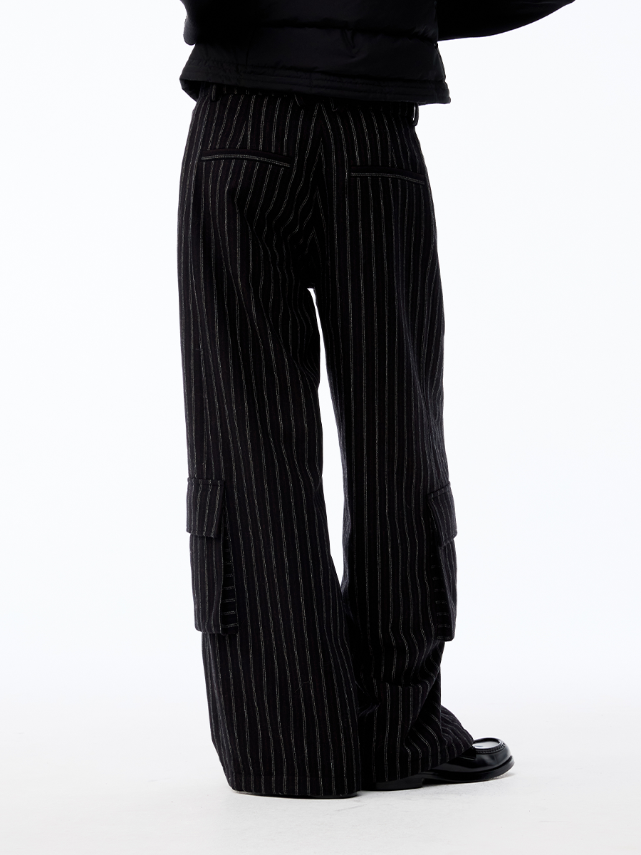 JCAESAR Black Reef Wide-Leg Trousers - jcaesarclo