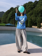 JCAESAR WOMEN Comfort striped drawstring balloon pants