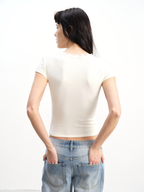 JCAESAR WOMEN Lace V-Neck Short-Sleeve Top - jcaesarclo