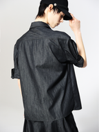 JCAESAR WOMEN Mid‑sleeve folded dandy shirt