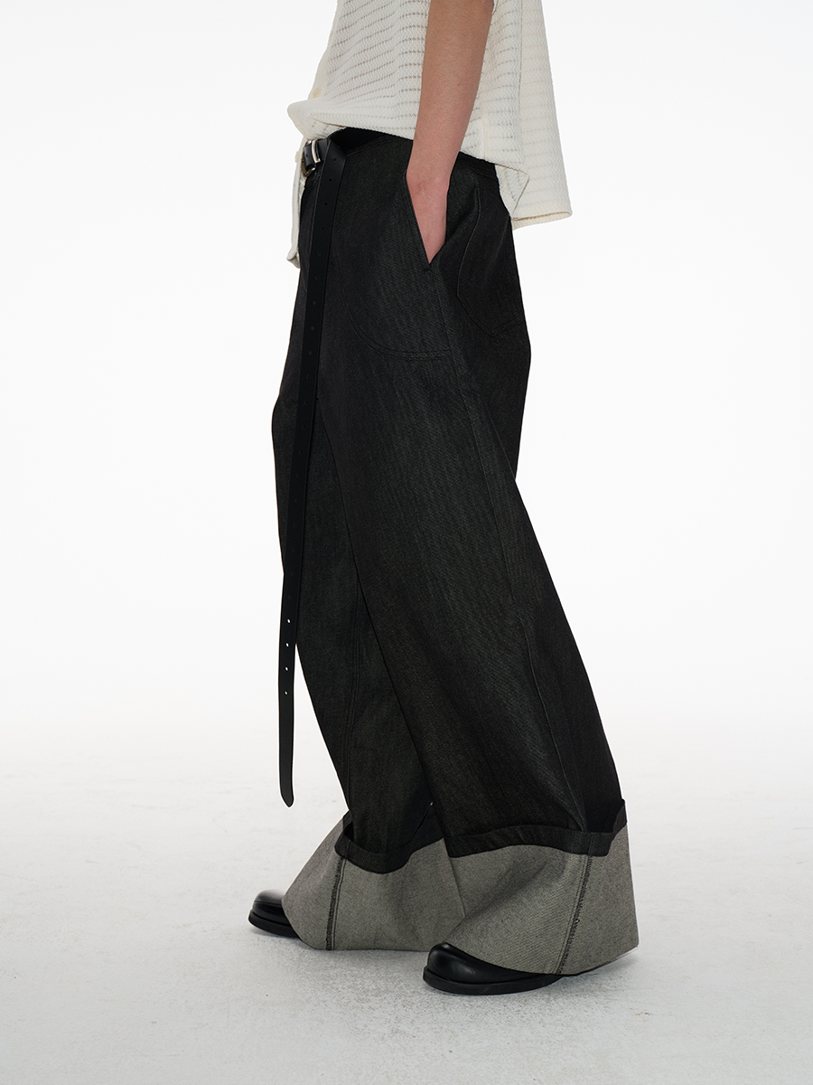 Jcaesar Wide-Leg Cuffed Jeans