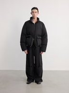 JCAESAR Loose-Fitting Stand-Up Collar Down Jacket