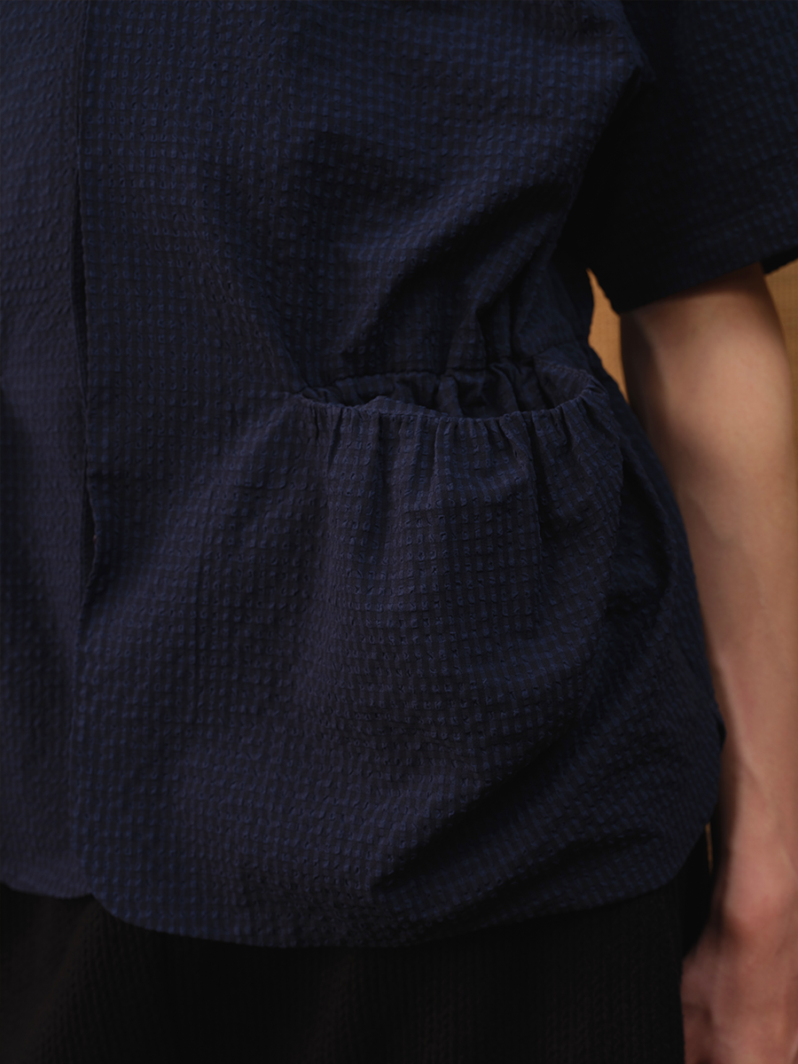 Jcaesar Bubbling Pleat Drawstring Shirt - jcaesarclo