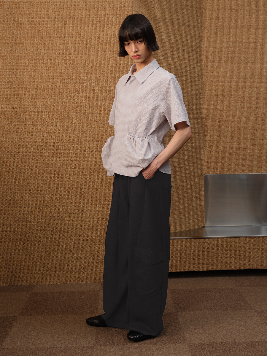 Jcaesar Wool Low-Crotch Cargo Trousers - jcaesarclo