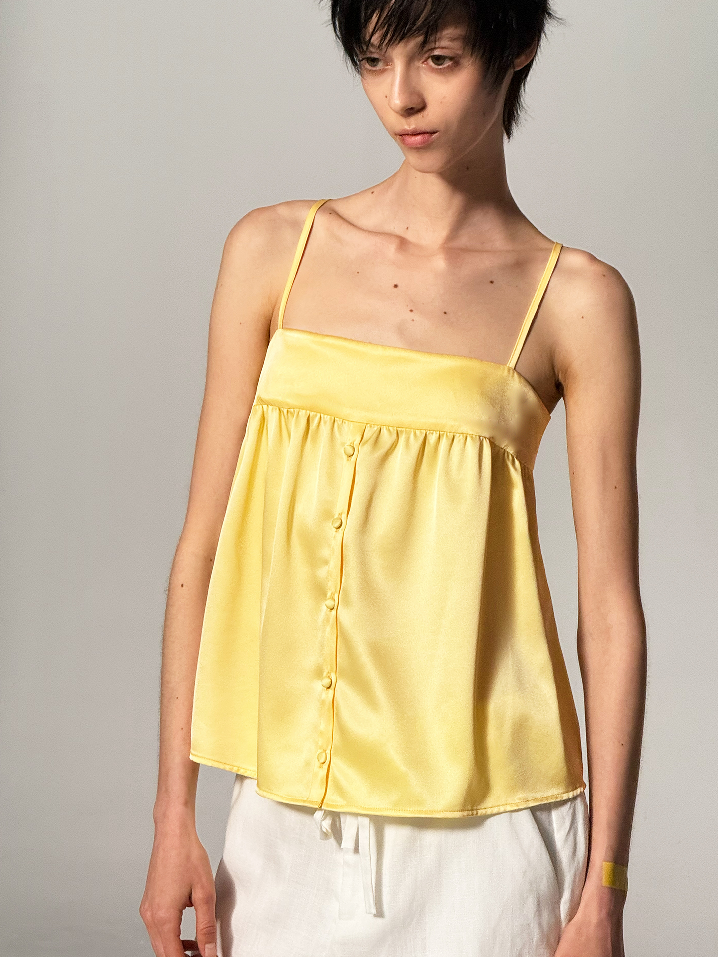 JCAESAR WOMEN Willow‑drape half‑placket cami