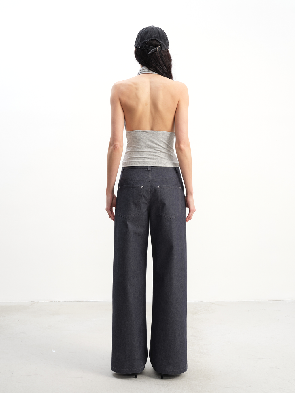 JCAESAR WOMEN Grey-Blue Utility Cargo Trousers - jcaesarclo
