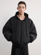 JCAESAR Profile Nylon Hoodie Double-Sided Bomber - jcaesarclo