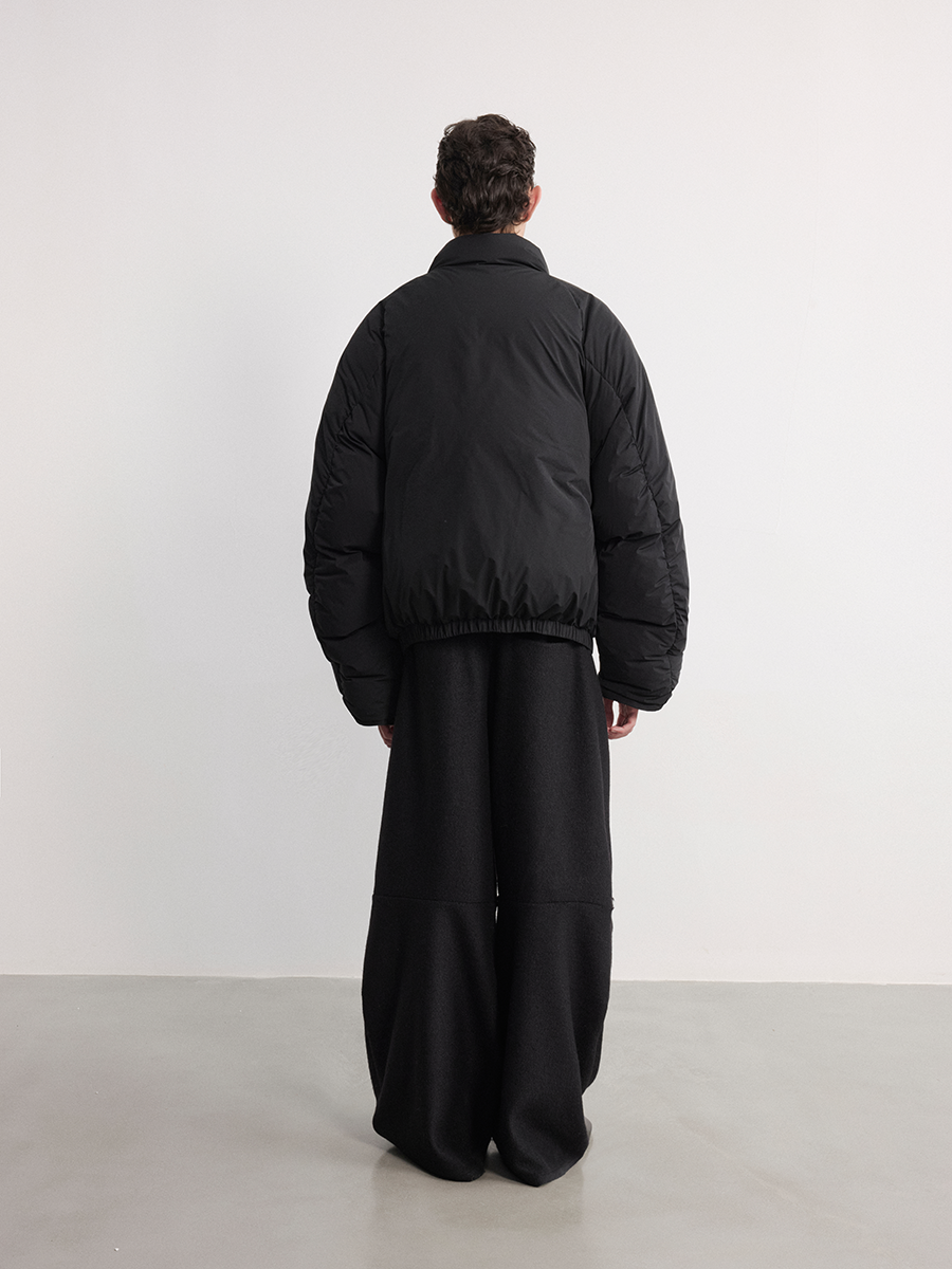 JCAESAR Loose-Fitting Stand-Up Collar Down Jacket