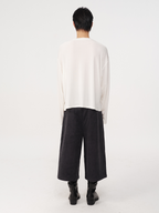 Jcaesar High-GSM Pure Cotton Stripe Corduroy Fabric Capri Pants