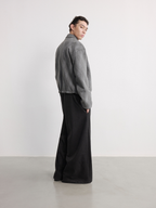 JCAESAR Grey Diamond-Shaped Drawstring Fleece Jacket - jcaesarclo
