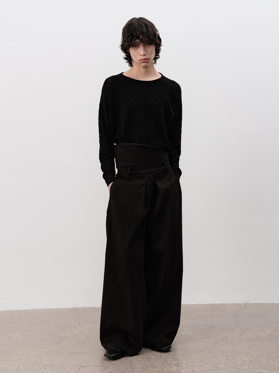 JCAESAR Cut-Out Diamond Pattern Long Sleeve - jcaesarclo