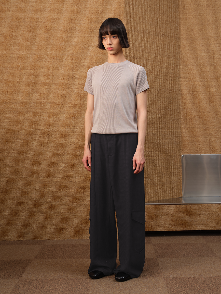 Jcaesar Wool Low-Crotch Cargo Trousers - jcaesarclo