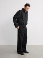 JCAESAR Straight Back Pocket Black Jeans - jcaesarclo