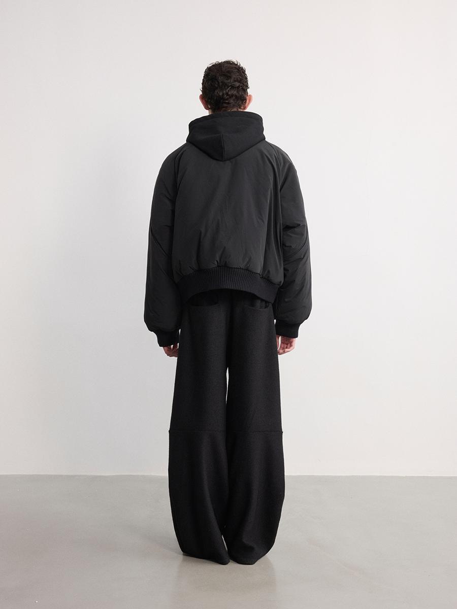 JCAESAR Profile Nylon Hoodie Double-Sided Bomber - jcaesarclo