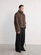 JCAESAR Wide leg pants with knee pads and woolen wool - jcaesarclo