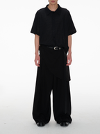 Jcaesar Cut-Out Striped Short-Sleeved Shirt - jcaesarclo