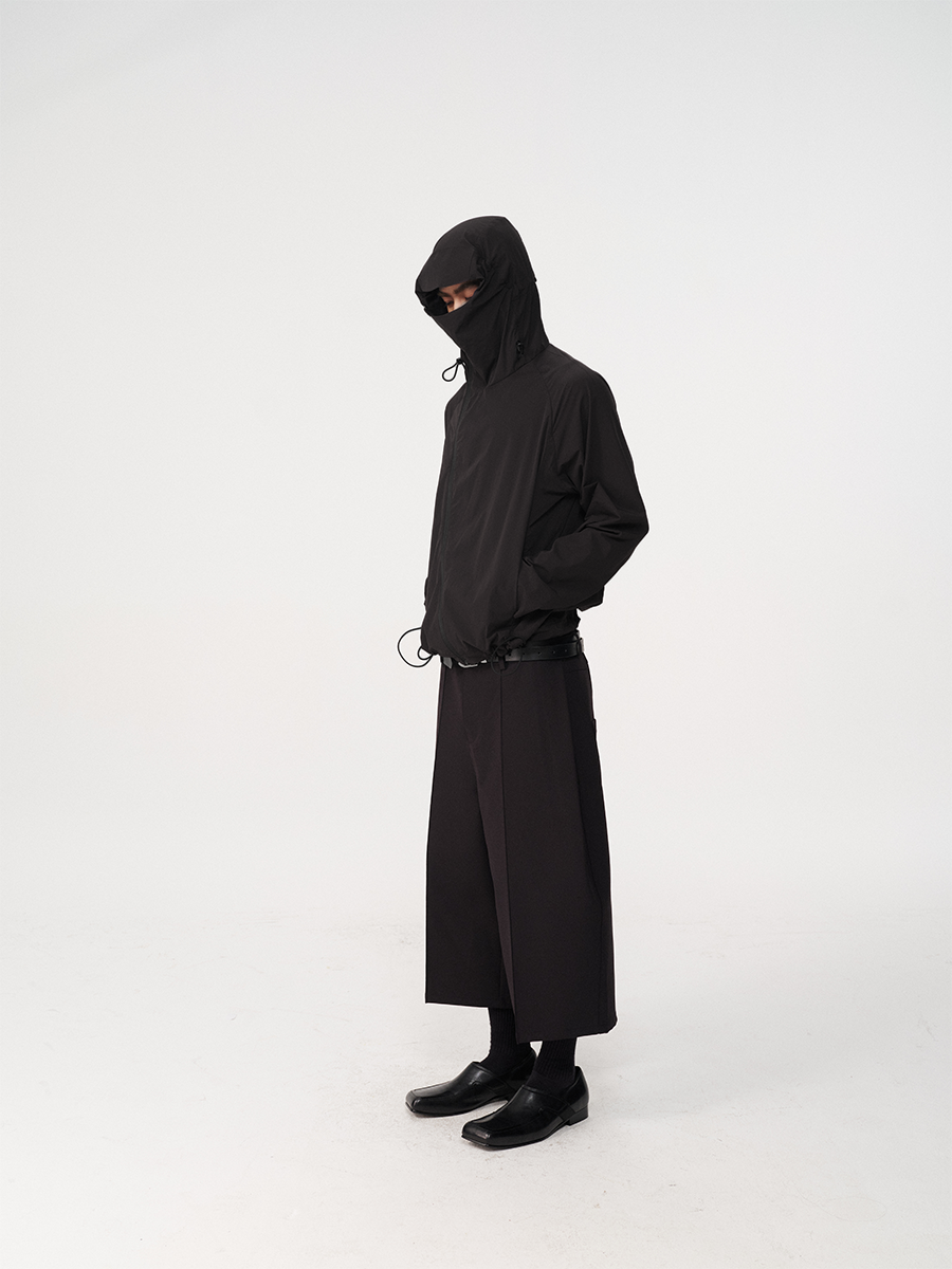 Jcaesar Slanted Zipper Sun-Protective Jacket with Face Screen - jcaesarclo