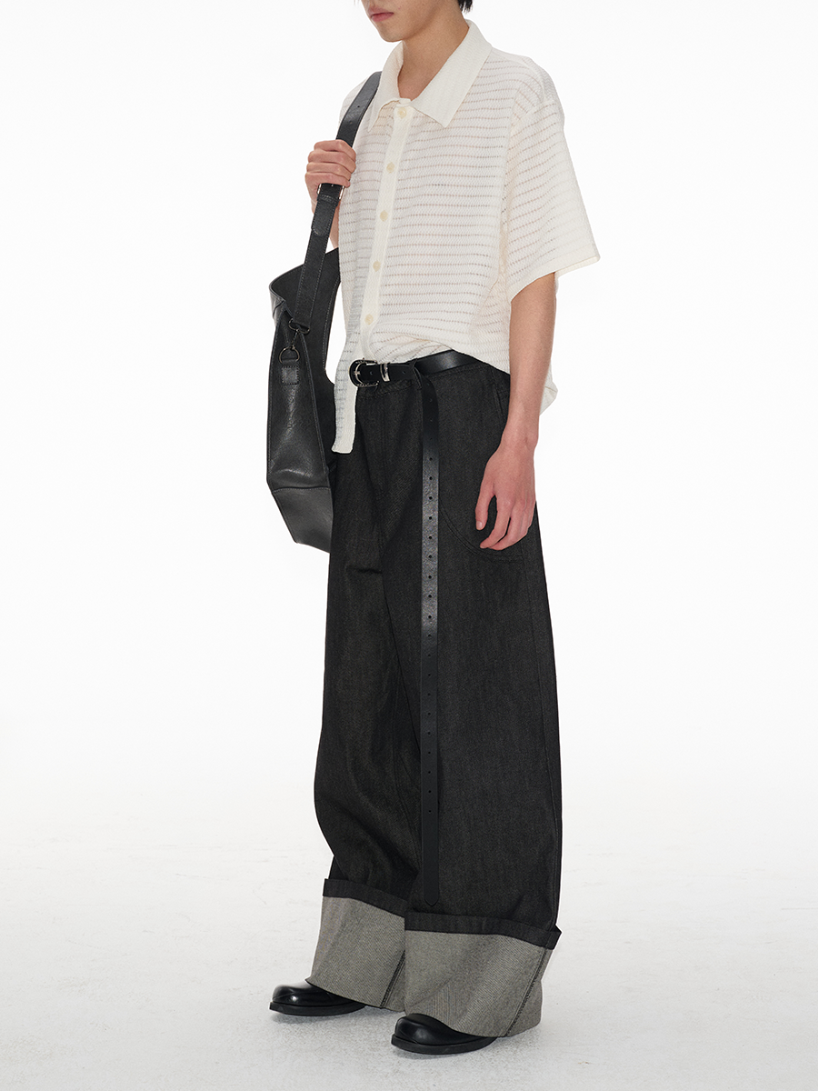Jcaesar Wide-Leg Cuffed Jeans
