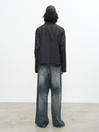 JCAESAR Blue-Gray Washed Denim Jeans - jcaesarclo