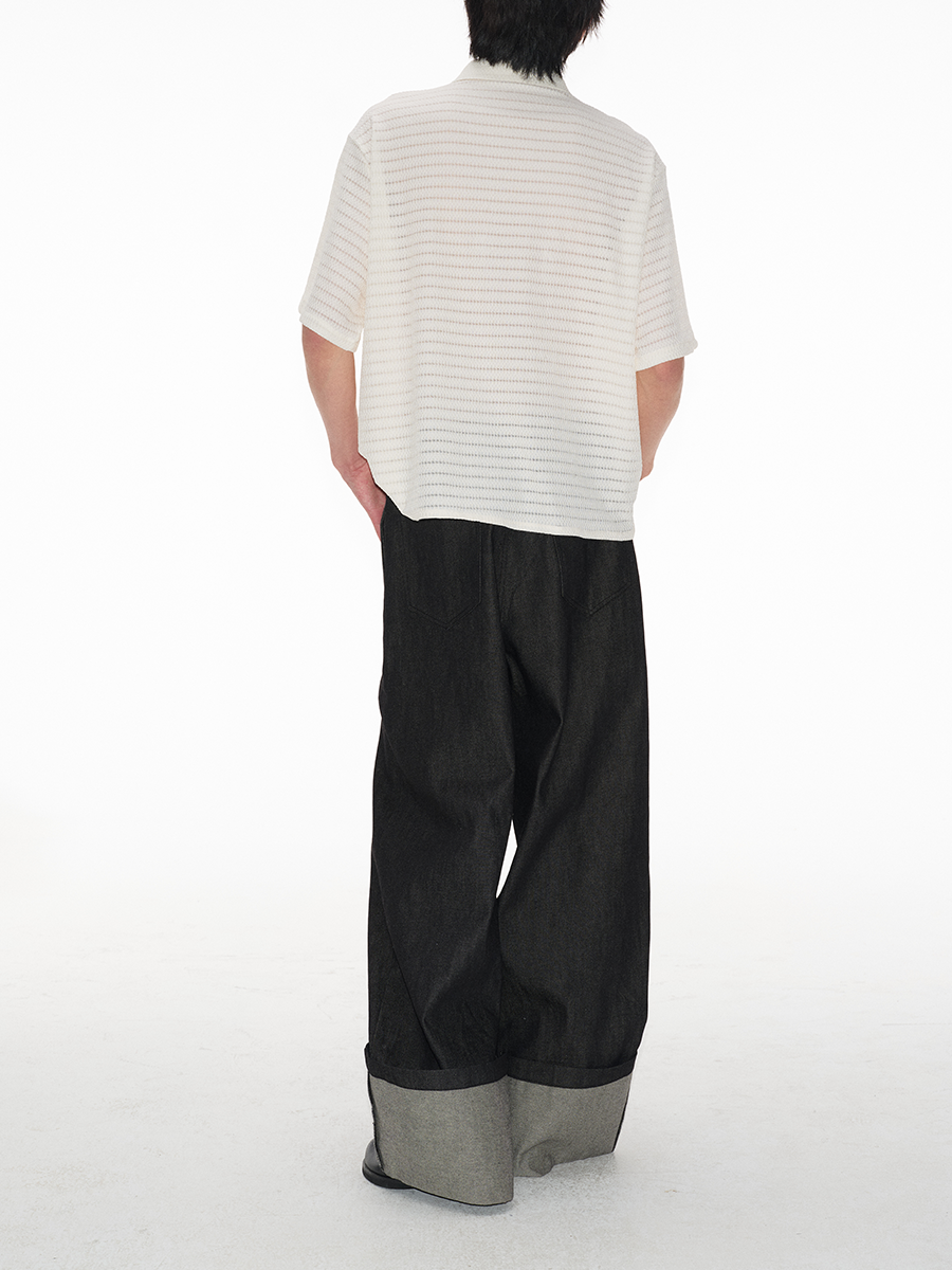 Jcaesar Wide-Leg Cuffed Jeans
