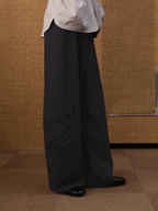 Jcaesar Wool Low-Crotch Cargo Trousers - jcaesarclo