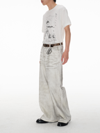 Jcaesar Distressed white jeans