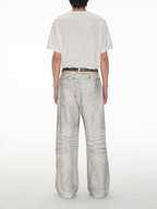 Jcaesar Distressed white jeans