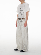 Jcaesar Distressed white jeans