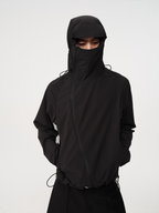 Jcaesar Slanted Zipper Sun-Protective Jacket with Face Screen - jcaesarclo