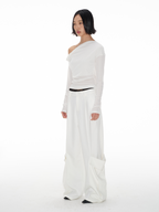 Jcaesar WOMEN Double Pocket Pleated Long Pants - jcaesarclo