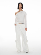 Jcaesar WOMEN Double Pocket Pleated Long Pants - jcaesarclo