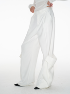 Jcaesar WOMEN Double Pocket Pleated Long Pants - jcaesarclo
