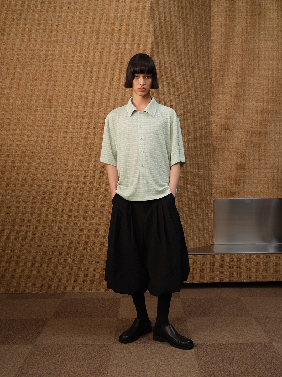 Jcaesar Striped Knitted Short-Sleeve Shirt - jcaesarclo