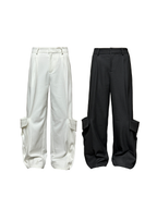 Jcaesar WOMEN Double Pocket Pleated Long Pants - jcaesarclo