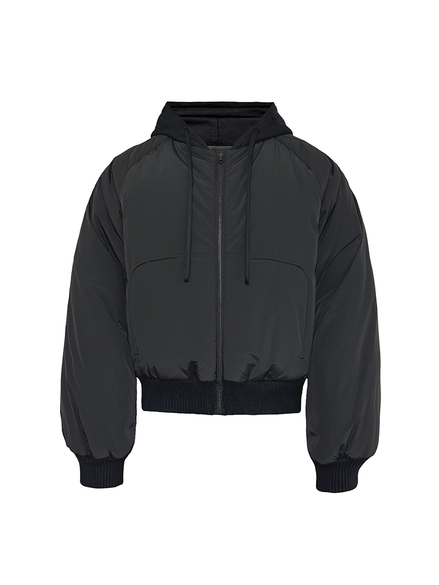 JCAESAR Profile Nylon Hoodie Double-Sided Bomber