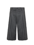 Jcaesar Floral Gray Pleated Seven-Part Pants - jcaesarclo